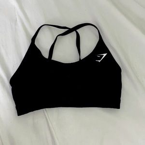 Black cross back gymshark sports bra